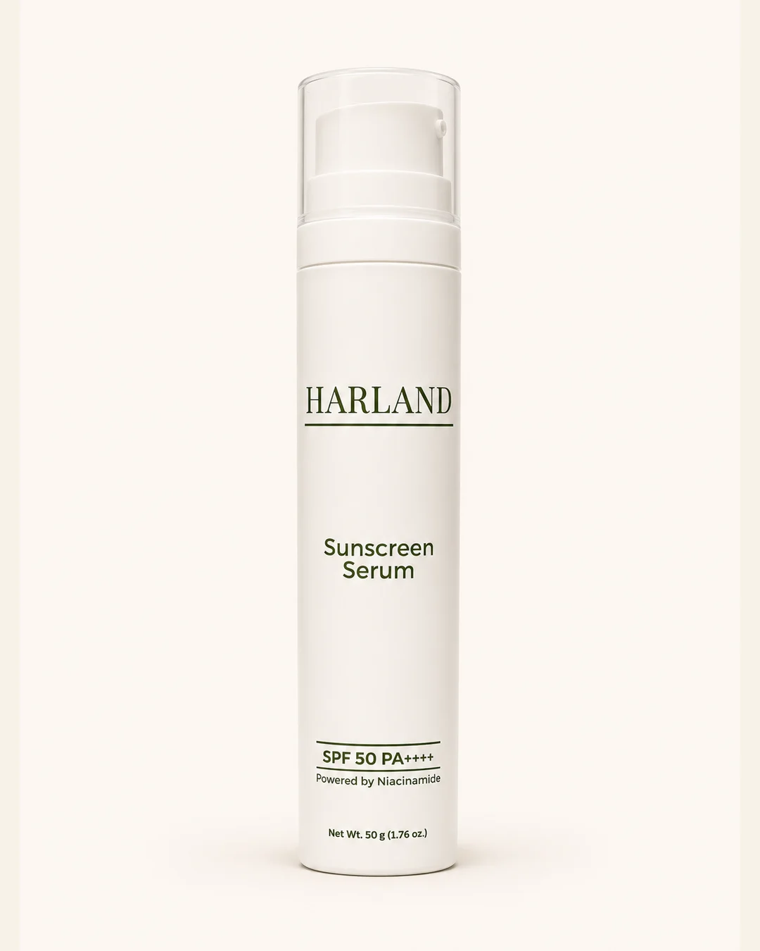 Sunscreen Serum by HARLAND — front of the 50 g bottle, SPF 50 PA++++.